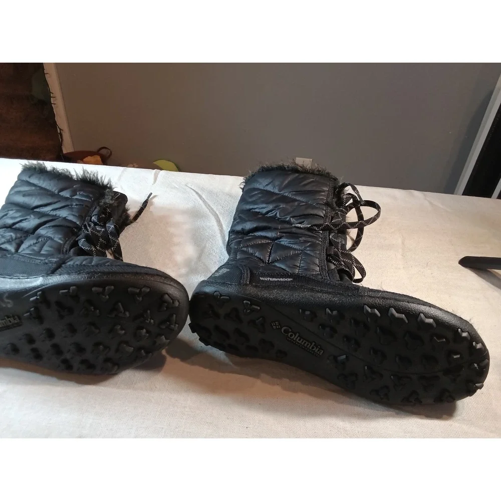 Columbia Minx Mid II Omni-Heat Black Waterproof Winter Boots YL5164-010 Womens 8